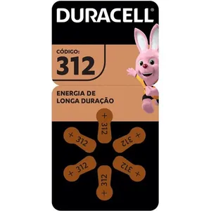 Pilha Para Aparelho Auditivo 312 Duracell 6 Unidades