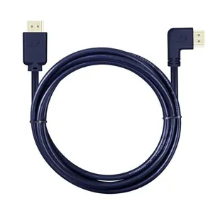 Cabo Hdmi 4K902 4K com Conector 90 graus Pontas em Ouro 24K 2m para Áudio e Vídeo Aquário Cabo Hdmi 4K902 4K com Conector 90 graus 2m para Alta Definição Aquário