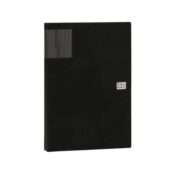 Pasta Catalogo Square A4 Com 20 Folhas - Yes - Preto