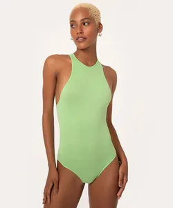 body de poliamida regata verde claro M