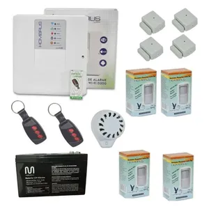 Kit Alarme Central Wi-Fi D200 8 Sensores sem Fio com Bateria 12V Bivolt Hombrus Kit Alarme Central Wi-Fi D200 8 Sensores sem Fio Bivolt Hombrus