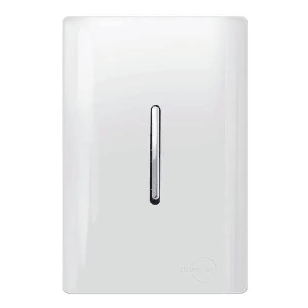 1 Interruptor Vertical Paralelo com Placa 4x2 + Suporte - DC-12003 - NOVARA