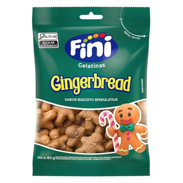 Bala de Gelatina Fini Gingerbread Sabor Biscoito Spekulatius 80g