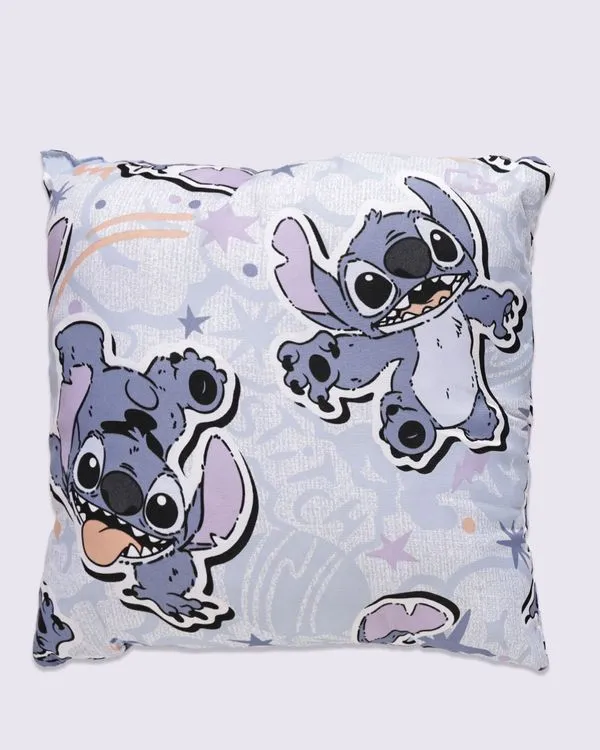 Almofada Infantil 40cm x 40cm Disney Estampada Stitch Azul UN