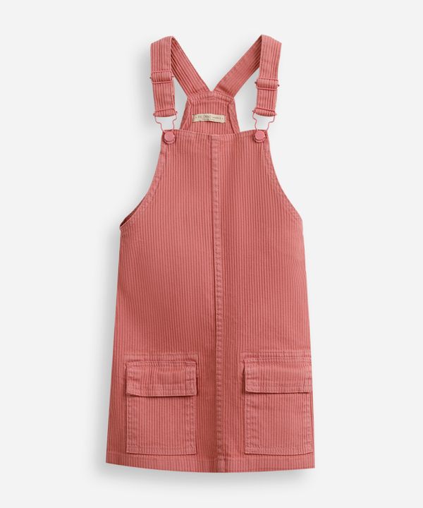 salopete infantil de sarja com bolso - rosa velho 6
