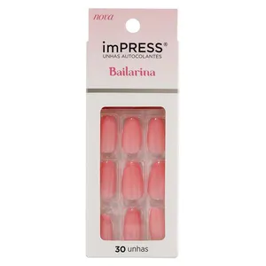 Unha Postiça Kiss NY Impress Bailarina Media Fancy 30 Unidades