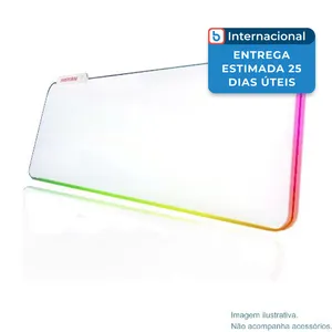 Mousepad Gamer Jmiyav 80X30 RGB Branco A-MBI