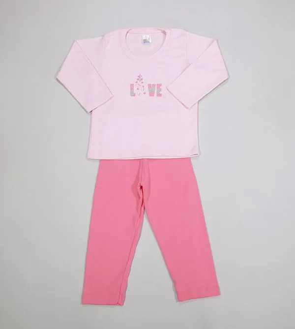 Conjunto Pijama Love Rosa - 12