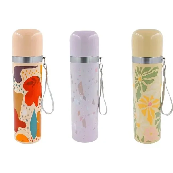 Garrafa Térmica 330ml Floral Diversos Modelos