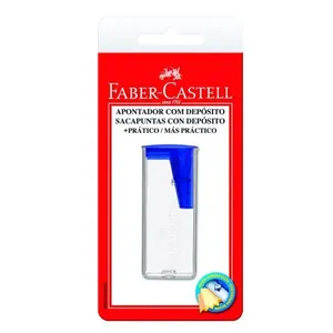 Apontador com Deposito Faber Castell Cores Sortidas 1 Unidade