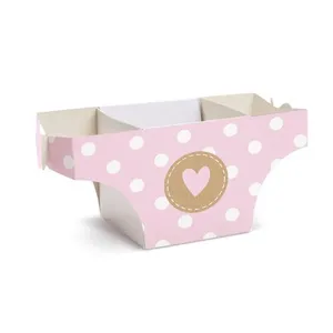 Acessórios para Festa - Cachepot para Doces - Chá Revelação - Fraldinha Rosa - 8 Un - Cromus