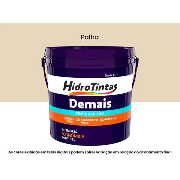 Tinta Acrílica Hidrotintas Econômica Fosca 15L Demais Palha (MP)