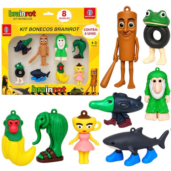 Kit Bonecos Brainrot Meme Infantil Para Presente Festa E Sacolinha Surpresa