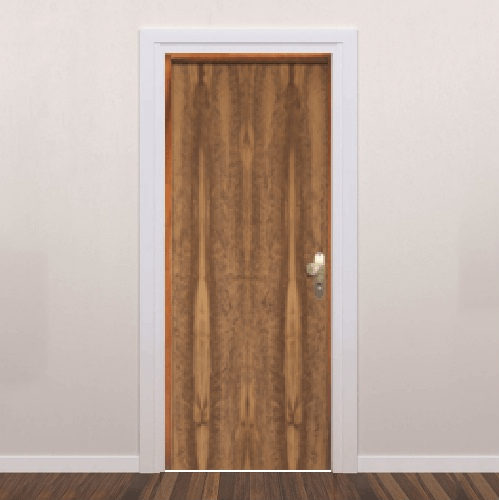 Porta lisa pd imbuia montada com ferragem completa 210x62x9 e Sidney