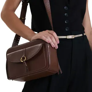 Bolsa Transversal Feminina Cross Luxe Le Postiche Caramelo