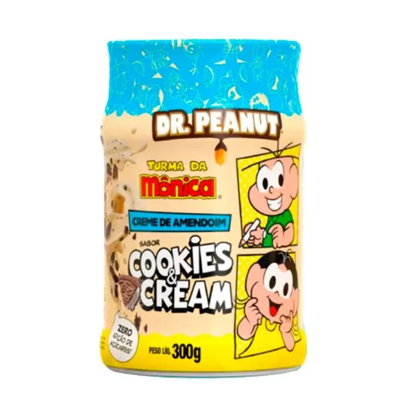 Creme De Amendoim Dr.Peanut Turma Da Monica Sabor Cookies&Cream 300g