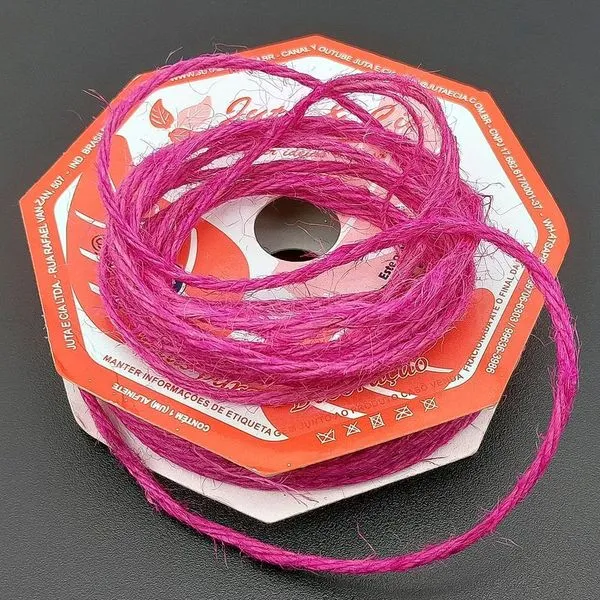 Fio de Juta para Decoração Natalina Fio Juta Natalina para Artesanato, Guirlandas e Arranjos Kit 6 Rolos 20M Rosa Outras Fio de Juta para Decoração Natalina Fio Juta Natalina 6 Rolos de 20M para Artesanato e Enfeites Rosa