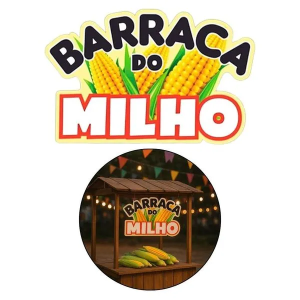 Placa Decorativa Festa Junina para Barracas Tipo Milho em Papel Cartão 20CM X 45CM NC Toys Placa Decorativa Festa Junina Tipo Milho Papel Cartão 20CM X 45CM NC Toys