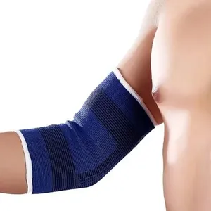 Par De Cotoveleira Compressão Protetor Ajustavel Azul Tamanho Único Unissex