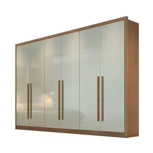 Guarda Roupa Casal 100% Mdf 6 Portas 6 Gavetas - Livorno-cumaru-fendi - Móveis Horizonte