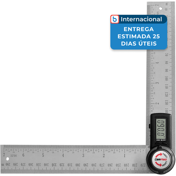 Medidor de Ângulo Digital Gemred 82305 Aço Inoxidável Preto A-MBI