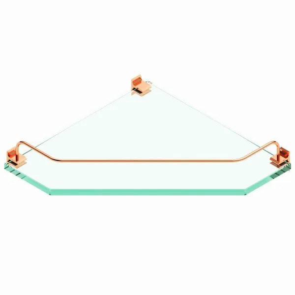 Porta Shampoo Blinglass Canto Vidro Incolor Rosê (MP)