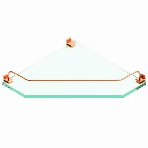 Porta Shampoo Blinglass Canto Vidro Incolor Rosê (MP)