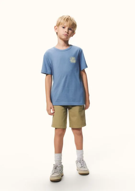 Camiseta Infantil Menino Regular Estampada - Azul 008