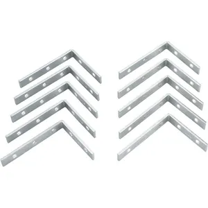 Cantoneira para cortina 5 cm x 7 cm zincada com 10 peças - VONDER