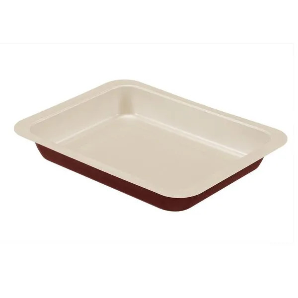 Assadeira retangular 28x 22 de aço - Italiana Assadeira retangular 28 x 22 de aço - Italiana