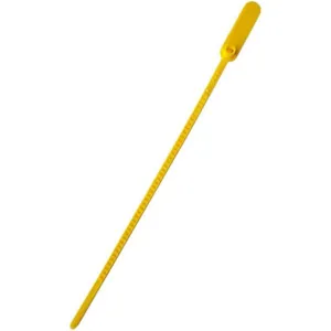 Lacre para Malote Escada PP 23cm Numerado em Polipropileno Amarelo Tykheplas Lacre para Malote Escada PP 23cm Polipropileno Amarelo Tykheplas