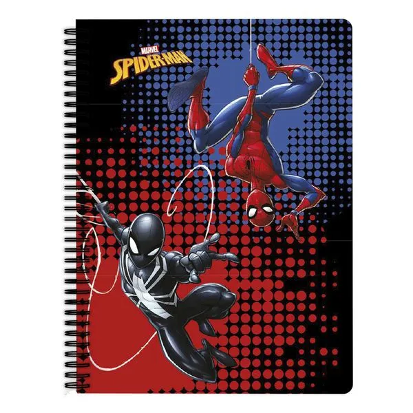 Caderno Universitário Espiral Capa Dura Homem-Aranha 10 Matérias 160 Folhas 707190314 - Culturama