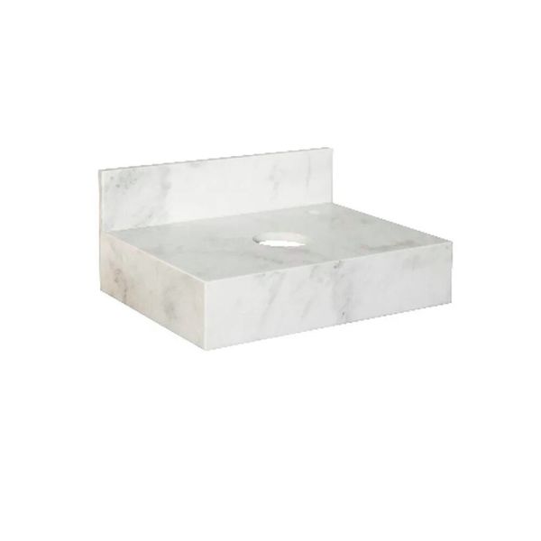 Bancada de mármore Florença 60cm branca Venturini