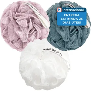 Esponja Bucha para Banho 3 Peças Airy Blossom Mainbasics Colorido A-MBI