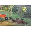 Carrinho de Mão Tramontina com Caçamba Funda Plástica Laranja 55 L, Braço de Madeira e Pneu com Câmara