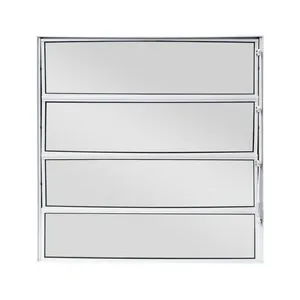Janela Basculante 4 Folhas Vidro Boreal Alumínio Branco Proex Janela Basculante Vidro Boreal Alumínio Branco 80x80cm
