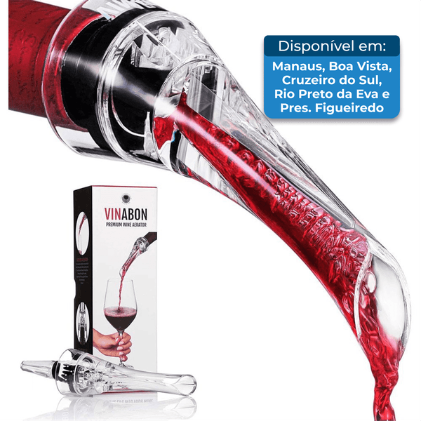 Bico Aerador De Vinho Transparente Vinabon A-MBI
