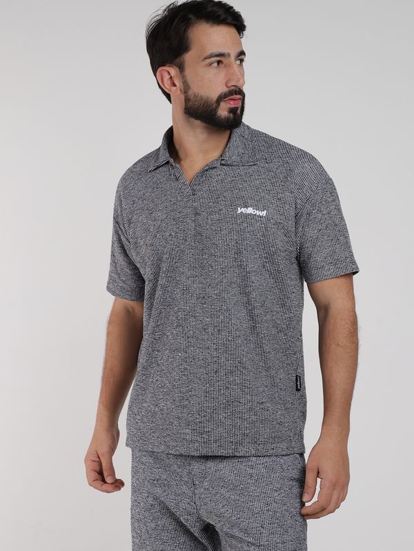Polo Oversized Manga Curta Masculina PRETO M