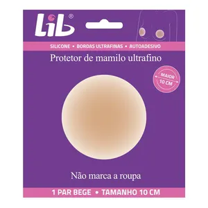 Protetor de Mamilo Lib Ultrafino 1 Par Bege 10cm