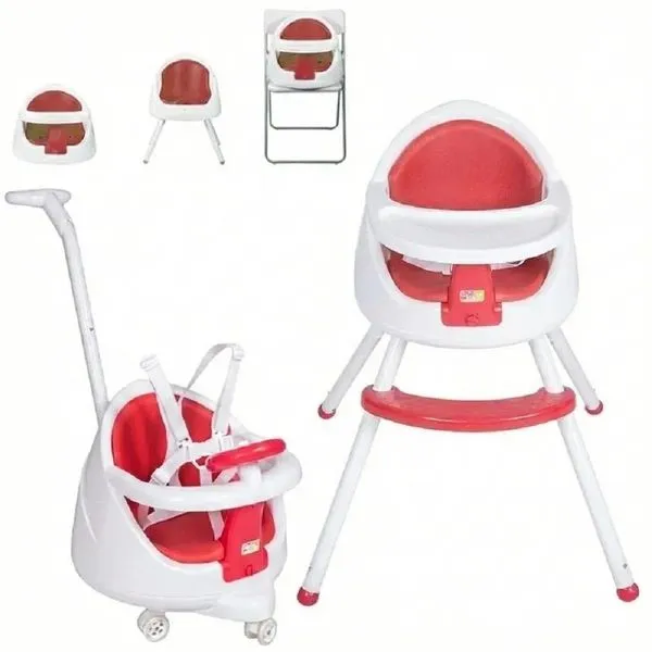 Cadeirão Booster De Alimentação Baby Style 4 Em 1 Lily Vermelho (MP)