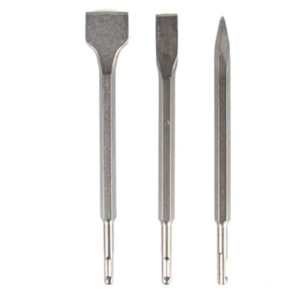Kit de Talhadeiras Manuais Encaixe SDS Plus 250mm 3 Peças Bomvink