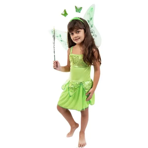 Fantasia Infantil Sininho Ione E Eduardo Tamanho M (MP)