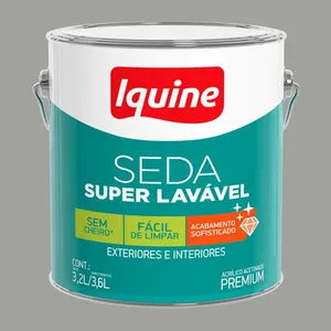 Tinta Premium Acrílica Acetinado Seda 3,6L Iquine Tinta Premium Acrílica Acetinado Seda Elefante 3,6L Iquine