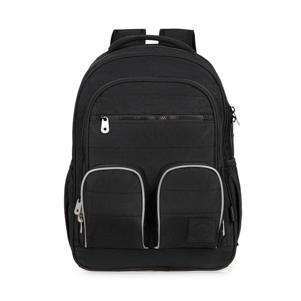 Mochila Escolar Masculina Juvenil Color Block U / Preto