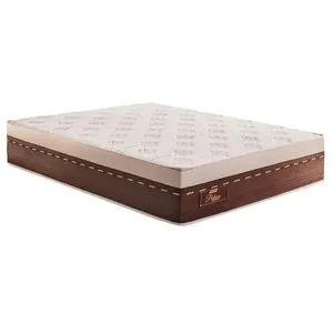 Colchão Casal Mola Ensacada D33 Palace 188cm X 138cm Marrom Gazin Colchões Colchão Casal Mola Ensacada D33 Palace 188cm X 138cm Gazin Colchões
