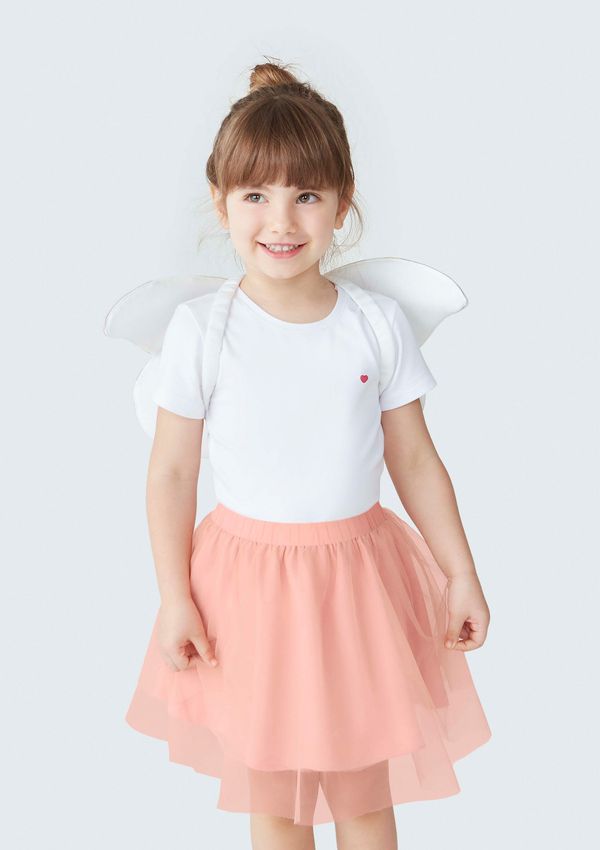 Saia Infantil Rodada em Tule - Rosa 006