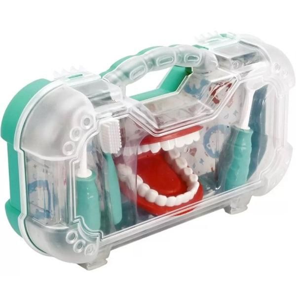 Maleta KIT Dentista Infantil Verde Paki TOYS 1270