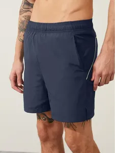 Shorts Runner Fitness Masculino Médio Com Recortes Azul Marinho Navy EG
