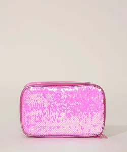 Estojo Infantil com Paetês Pink Único