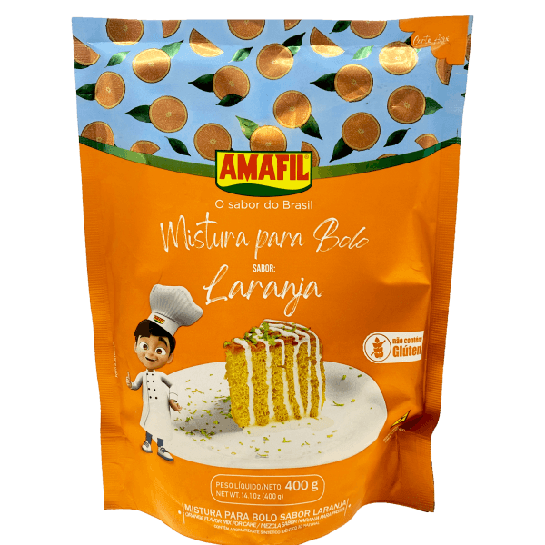 Mistura para Bolo Amafil Laranja sem Glúten 400g